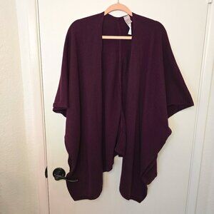 Chico's Maroon Shawl Wrap Acrylic